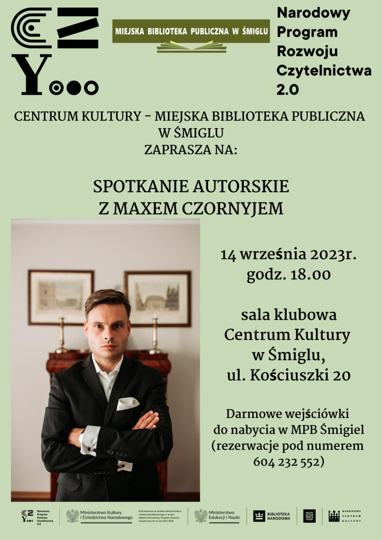 Zapraszamy na spotkanie z Maxem Czornyjem - 14.09.2023