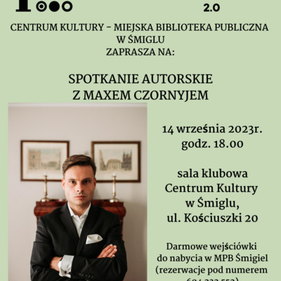 Zapraszamy na spotkanie z Maxem Czornyjem - 14.09.2023